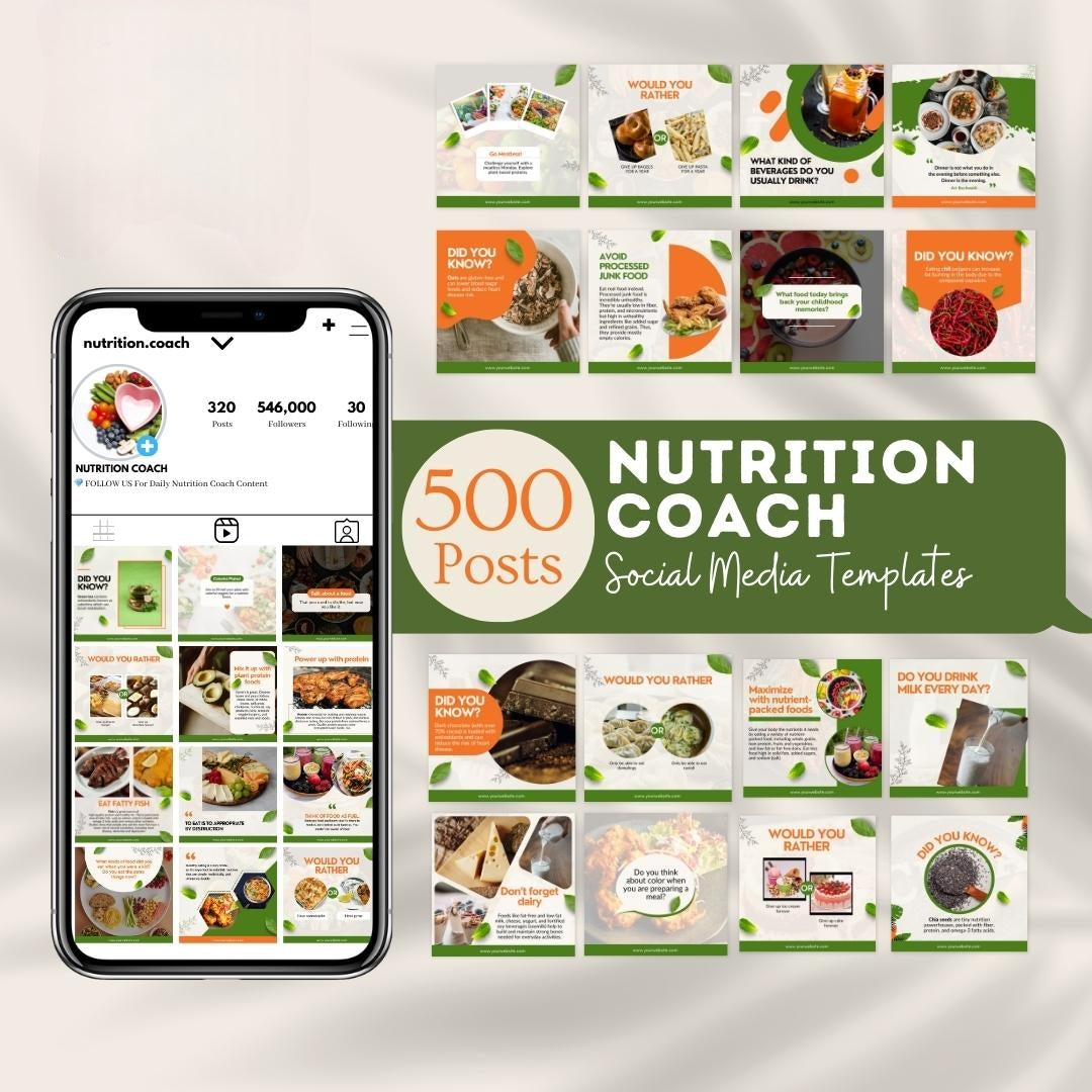 Packs Nutrition Coach Templates