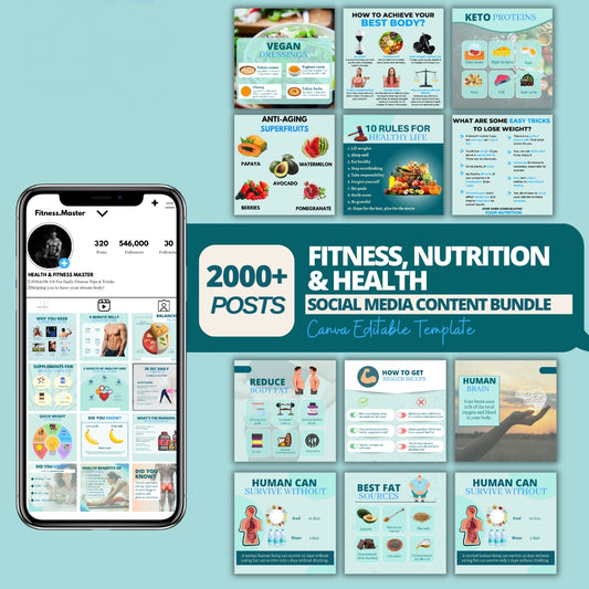 Pack fitness ,nutrition and health design templates