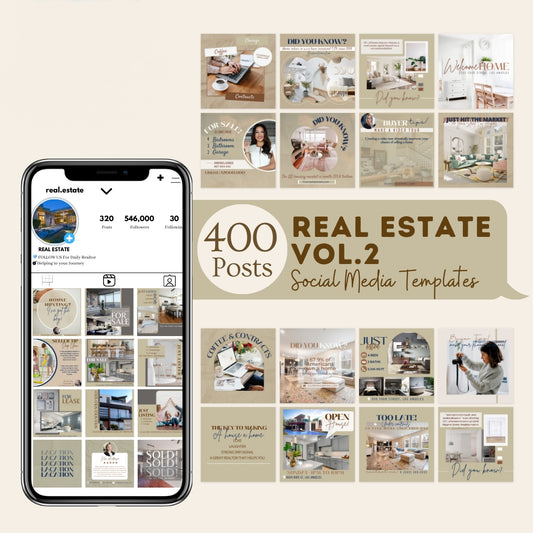 Pack Real estate vol social media design templates