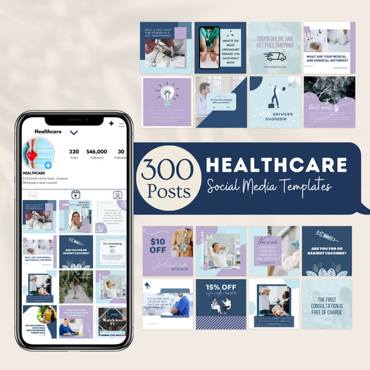 Pack Healthcare social media design templates